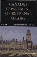 Canada's Department of External Affairs, Volume 1