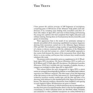 Fragmentary Inscriptions from the Athenian Agora