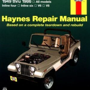 Jeep CJ 1949 thru 1986 All models, inline four, inline six, V6 & V8 Haynes Repair Manual