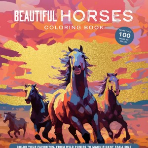 Beautiful Horses Coloring Book book cover