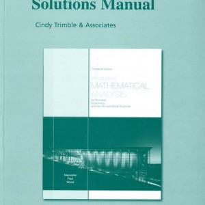 Student Solutions Manual for Introductory Mathematical Analysis for Business, Economics, and the Life and Social Sciences book cover